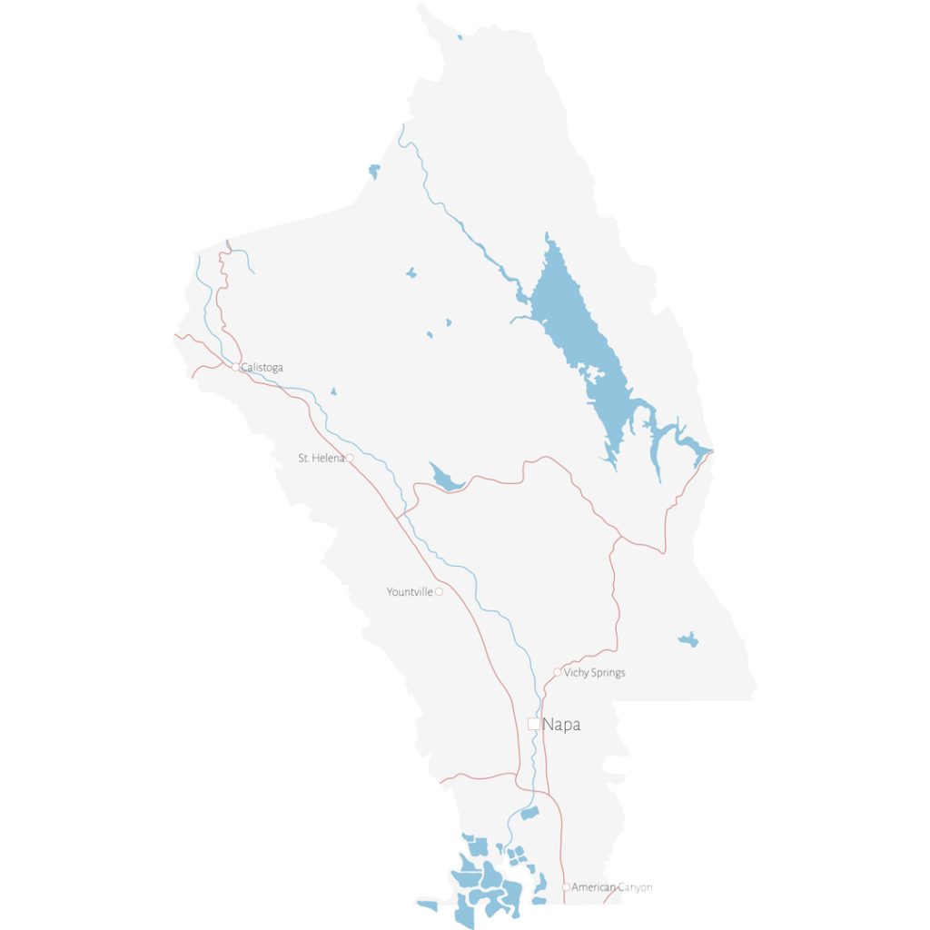 map of Napa County